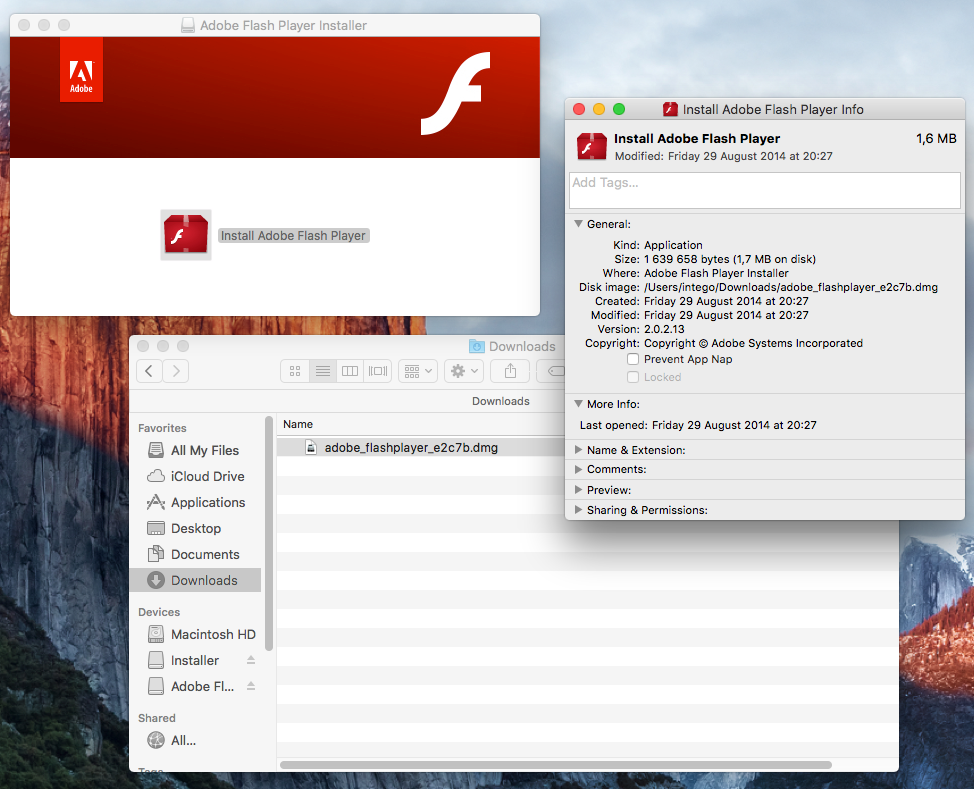 flash installer mac